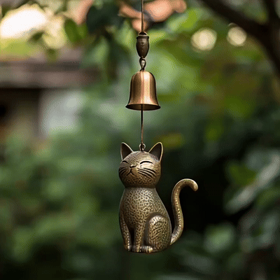 🎁TikTok Last Day Sale - 70% OFF🎉Handmade Retro Cat Wind Chime