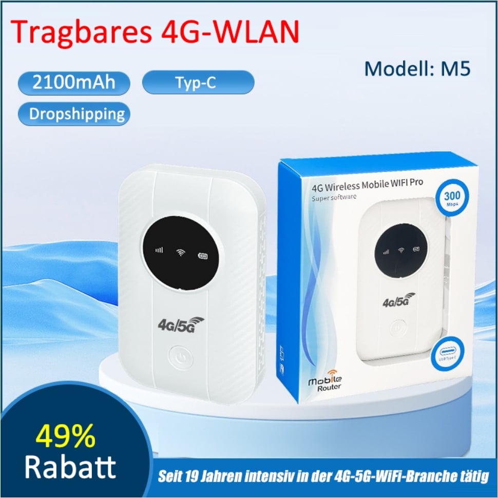 🔥Letzter Tag 49% Rabatt✨Tragbares WLAN Kommt mit Firewall
