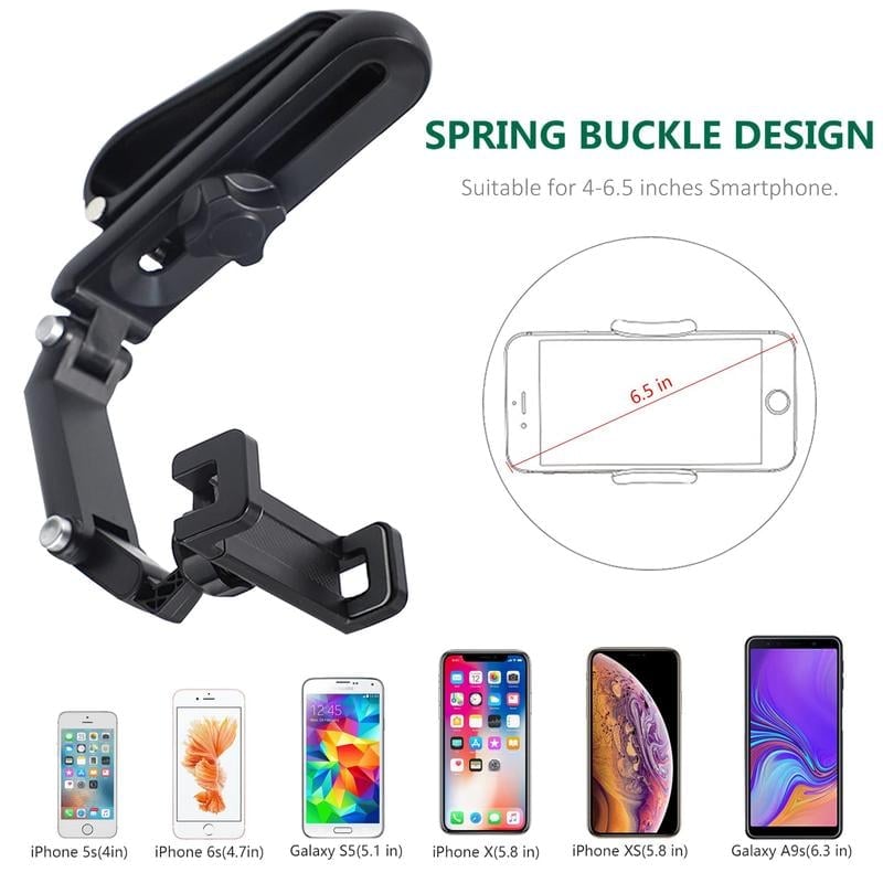🎁Last Day Sale - 70% OFF🎉1080° Multi-function Sun Visor Universal 360 Degree Rotating Phone Holder Suitable for Any Scene Car Holder