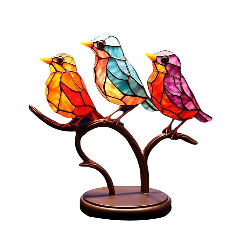 🔥Last Day 50% OFF🎉Birds on Branches Stained Glass Ornaments