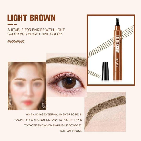 (🌲Early Christmas Sale- SAVE 48% OFF)Waterproof 4-Point Eyebrow Pen(BUY 3 GET EXTRA 20% OFF)