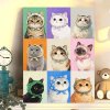 DIY Oil Painting Scarf Kitten Series（Solid wood frame）