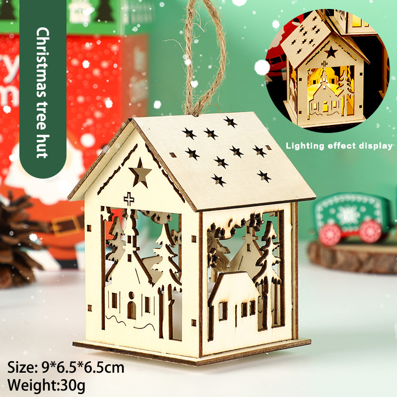 🎄Ealy Christmas Sale 49% OFF✨Christmas LED Wood House Ornaments Eco-friendly Glowing