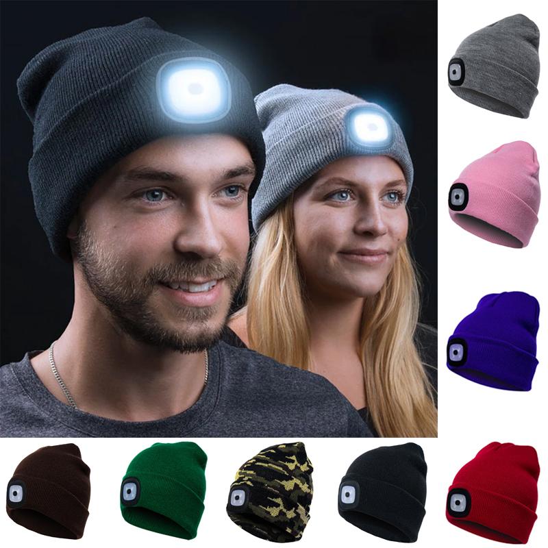 (🌲CHRISTMAS SALE NOW-48% OFF)LED Knitted Beanie Hat-BUY 3 GET 2 FREE & FREE SHIPPING