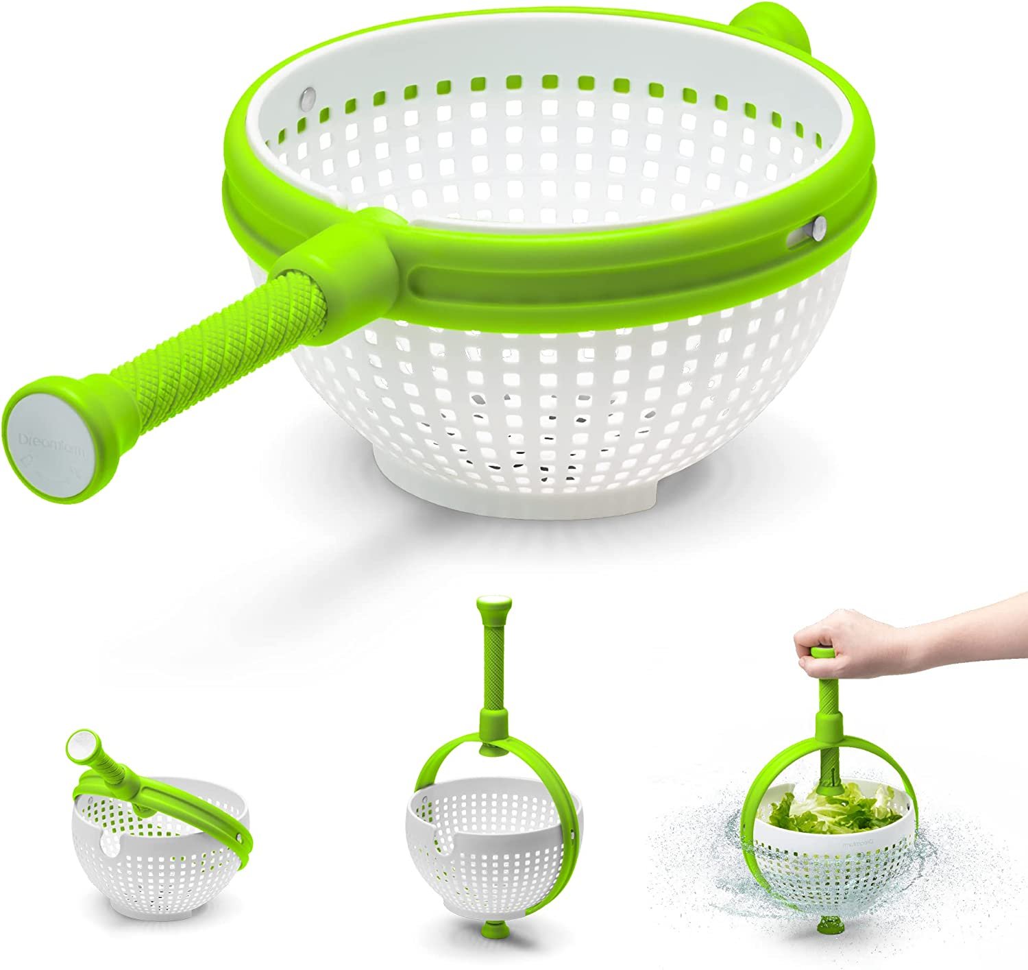 🔥Last Day Promotion 50% OFF🔥Vegetable Spinner Colander with Collapsible Handle