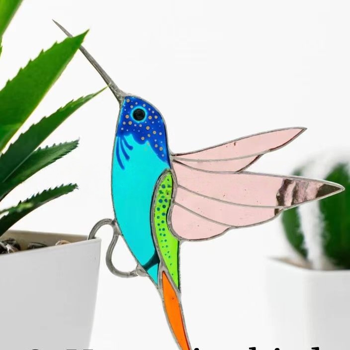 🔥 Limited Time Offer – 50% OFF! Stained Glass Butterfly Monarch Suncatcher pot decoration gift for women Light catcher Sun Room Decor Village style Add a different style to potted plants and gardens