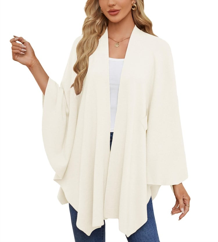 🎄TikTok Christmas Sale - 70% OFF🎉Elegant Shawl Wraps Soft Open Front Poncho Sweater