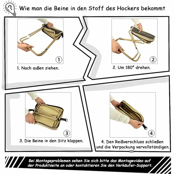 🎉Letzter Tag 49% Rabatt🪑Ultraleichter Klapphocker