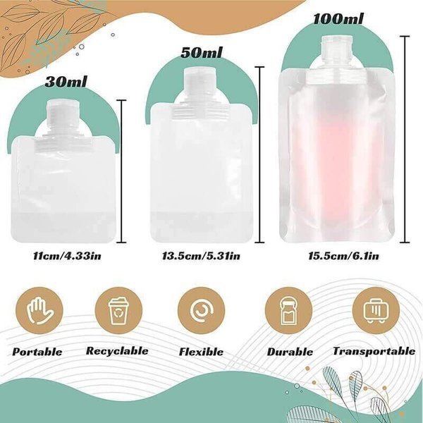 (🔥Summer Hot Sale - 48% OFF)Portable Travel Fluid Makeup Packing Bag(10pcs/pack)