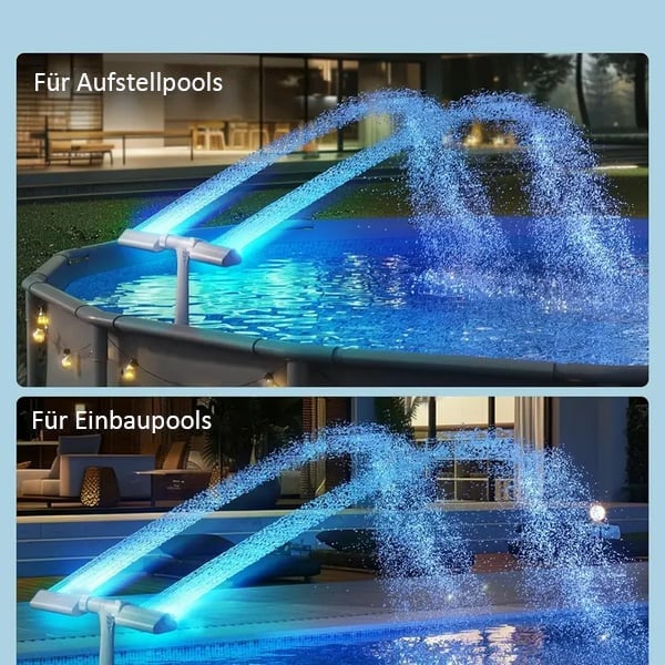 ✨Letzter Tag 49 % Rabat🔥Solar-Poolbrunnen mit Doppelbogenbeleuchtung