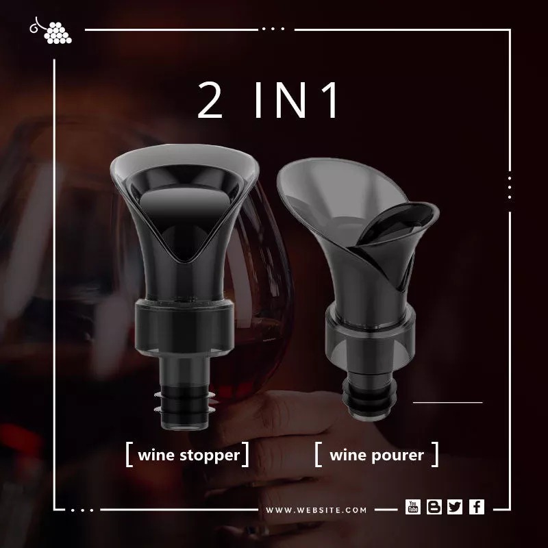 (Summer Sale- 50% OFF) 2 In 1 Red Wine Stopper-buy 3 get 3 free