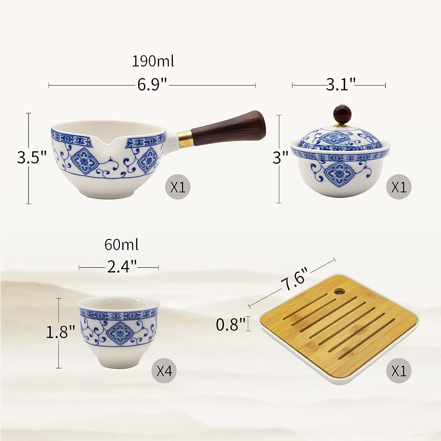 (🔥Last Day Promotion - 50%OFF) Porcelain Chinese Gongfu Tea Set