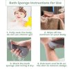 HLW 1Pc Baby Adults Body Soft Sponge Scrubber for Bath Exfoliating Scrub Sponge Skin Cleaner Dead Skin Remover Tool