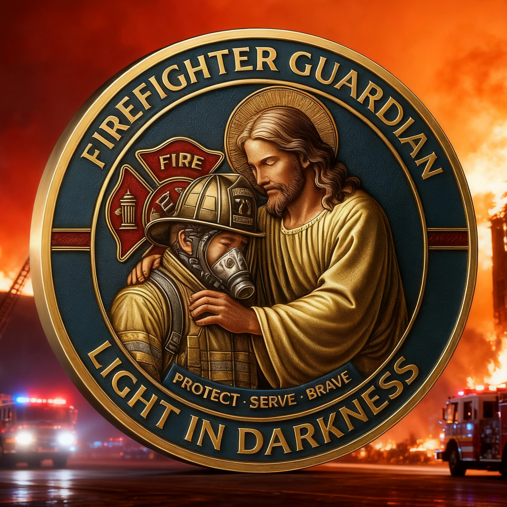 Light in Darkness：Firefighter Guardian Challenge Coin