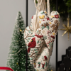 DIY herzförmiges handgesticktes Weihnachtsornament