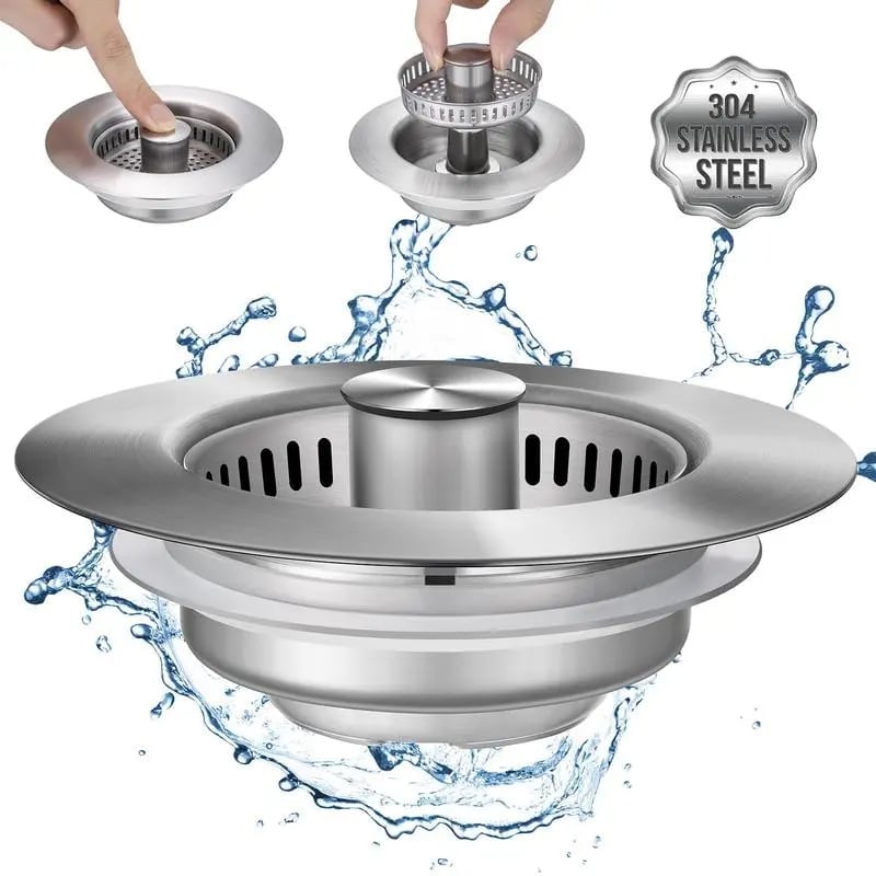 🔥Last Day 50% OFF 🔥3 in 1 Kitchen Sink Drain Strainer Kitchen Gadgets