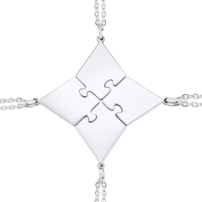 (🔥Last Day Promotion 50% OFF) Star Puzzle Friendship & Family Necklace - Buy 2 Get Extra 10% OFF & Free Shipping