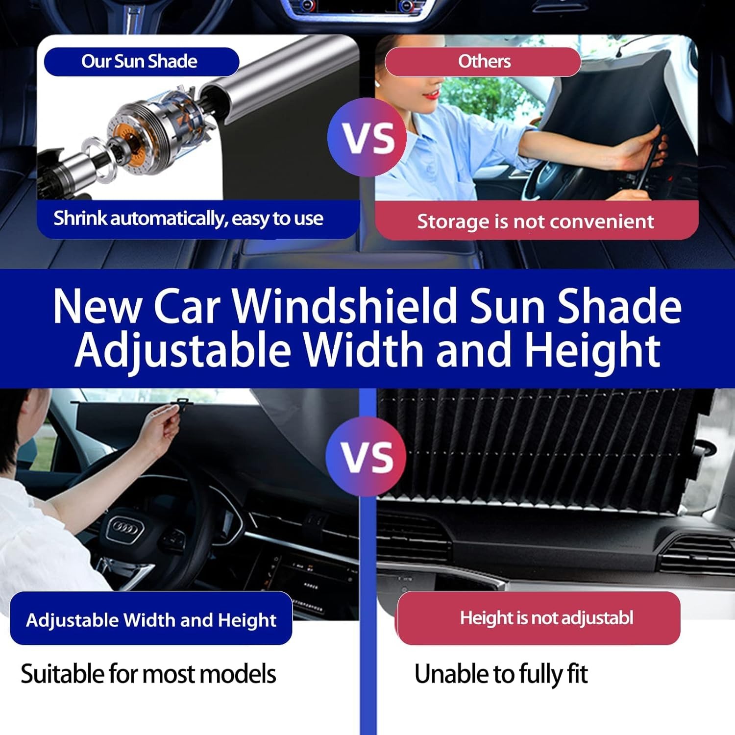 LAST DAY 50% OFF🔥Hide Telescopic car Sunshade