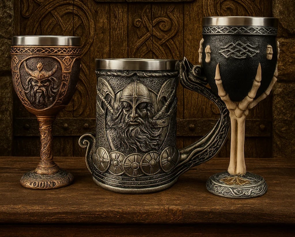 🎁TikTok Last Day Sale - 70% OFF🔥🍺Wield Your Mead with Might - Handcrafted Odin Goblets