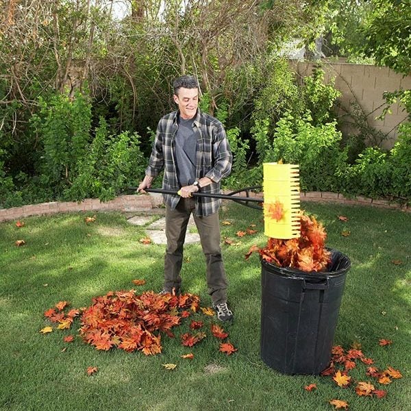 🍂3-in-1 Ergonomic Pickup Rake - Easy Leaf & Grass Grabber Without Bending Over