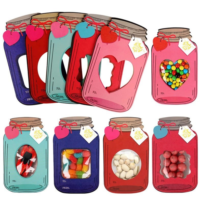 🎁TikTok Last Day Promotion -70% OFF💖Mason Jar Happy Valentines Day Cards🍬