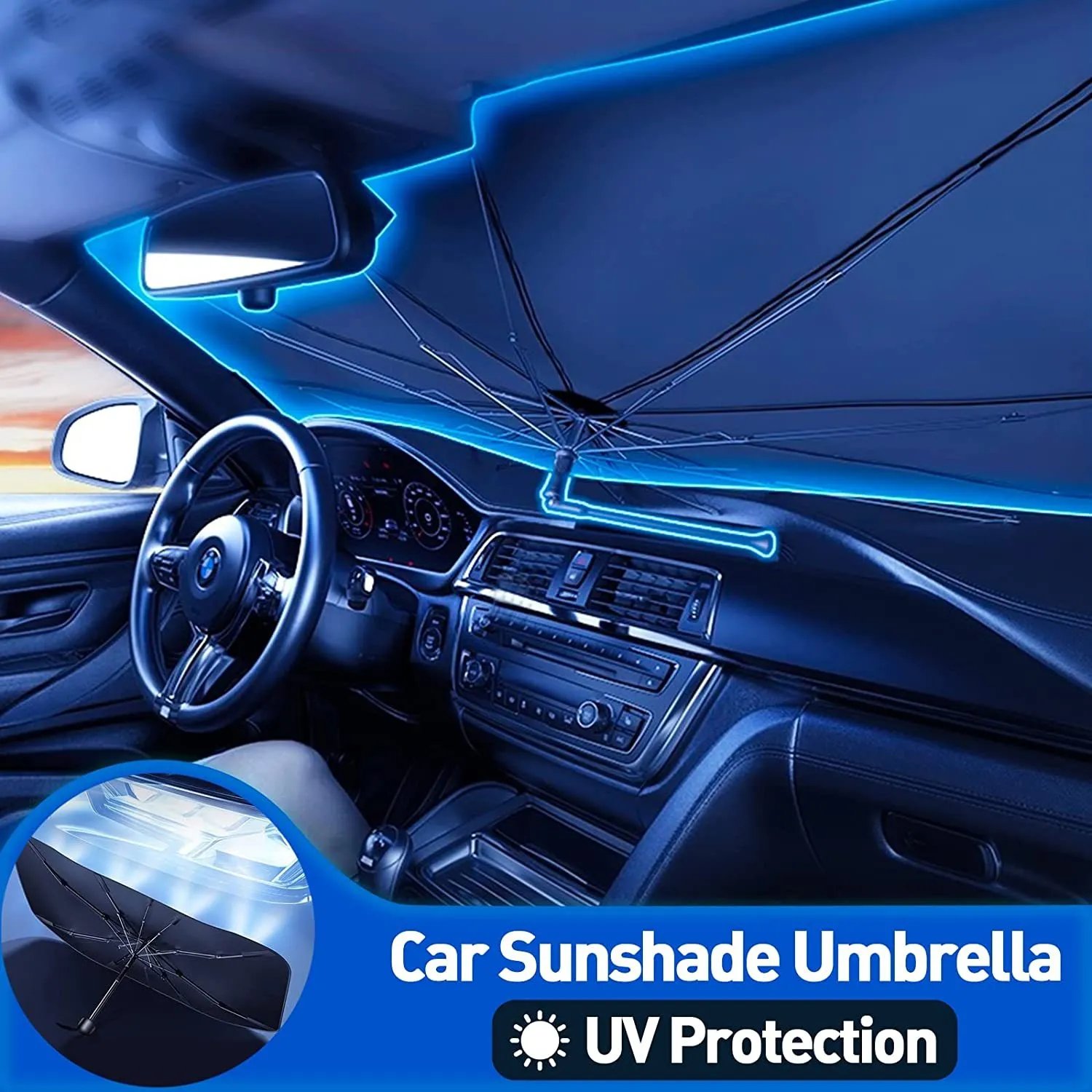 🔥FATHER'S DAY SALE -Car Windshield Sun Shade Umbrella