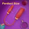 Rose Muncher Rose Kiss Tongue Vibrator With Thrusting Dildo Vibrator