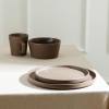 Stone Lain Coupe Dinnerware Set, Service For 4, Black Matte