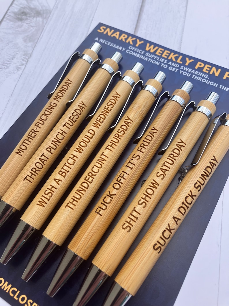 🔥Limited Time Sale 48% OFF🎉Snarky Daily Pen Set(Buy 2 get 1 free)
