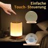 Touch Bedside Table Lamp,13 RGB Colors & 5 Brightness, USB Rechargeable Desk Lamp, Remote Control Dimmable Night Light with RGB Color Changing,Portable Lamp for Baby, Bedroom, Living Room