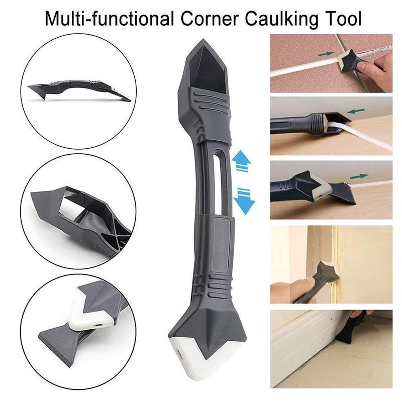 (SUMMER HOT SALE - SAVE 50% OFF) 3-in-1 Silicone Caulking Tools(1SET/5 Tips)-Buy 2 Get Extra 10%OFF