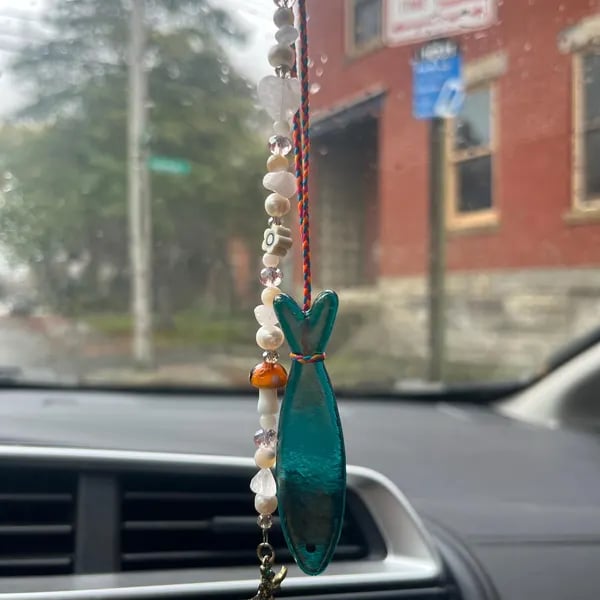 🔥LAST DAY🐟️Handmade Stained Glass Sardine Suncatcher!