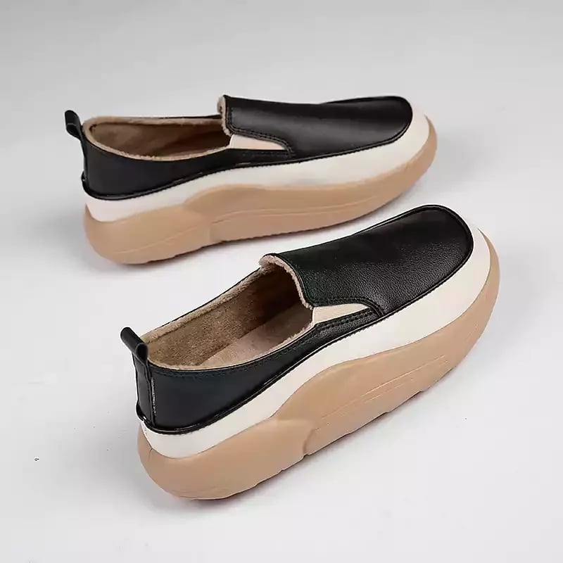 (🔥Last Day Promotion 50% OFF) Vintage Thick Sole Slip-On Loafers: Comfortable Casual Women's Shoes