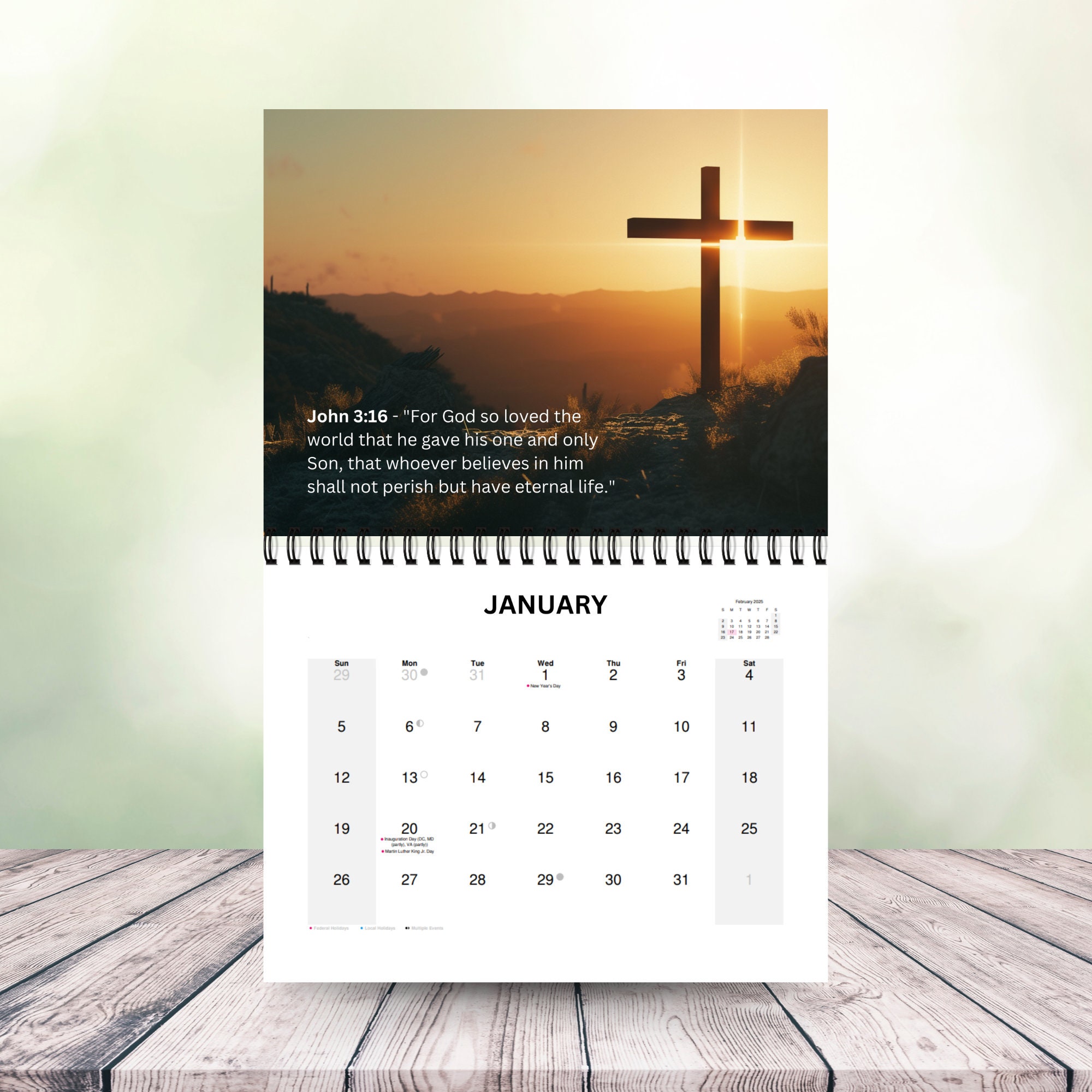 2025 Bible Verse Calendar | Faith Based Calendar