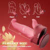 Realistic Tongue Thrusting Heating Fantasy Dildo With Suction Cup