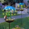🔥Solar-Powered LED Animal Umbrella Light with Bird Feeder（Frog）