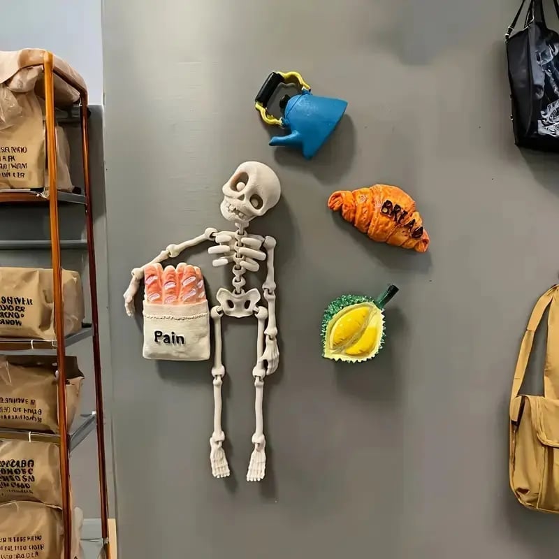 💥LAST DAY SALE 50% OFF🎃3D Printed Vintage Skeleton Magnetic Figurine