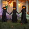 🔥Limited time offer 49%👍3 Pcs LED Halloween Black Witches with Hats Stakes,🎁Halloween Gift