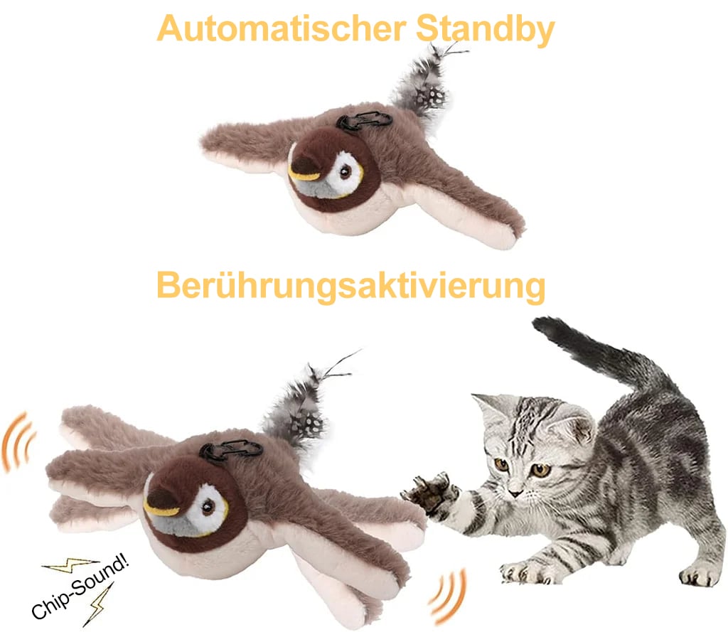 🔥Letzter Tag 49 % Rabatt🐾Flappendes Vogel-Katzenspielzeug