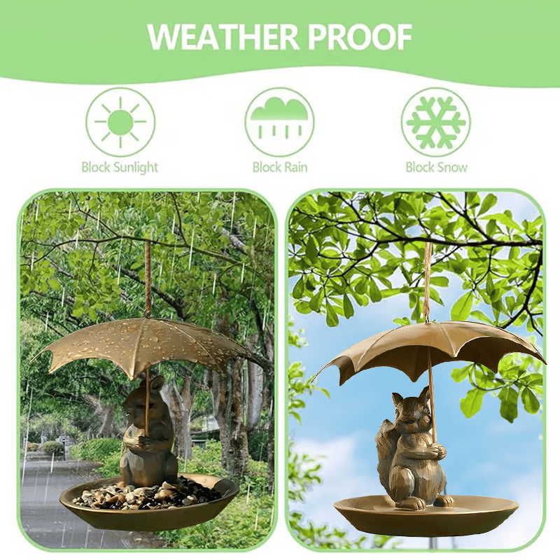 💗Mother's Day Gift - Squirrel Umbrella Tray bird feeder 🐿️🐿️