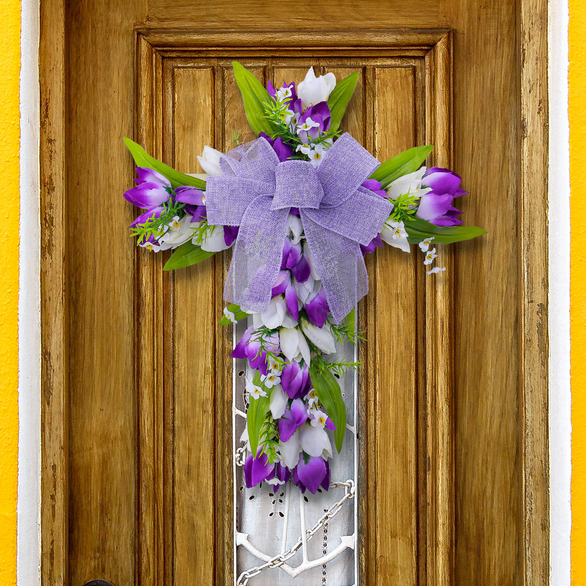 🔥Last Hour Flash Sale🔥Cross Tulip Door Decoration