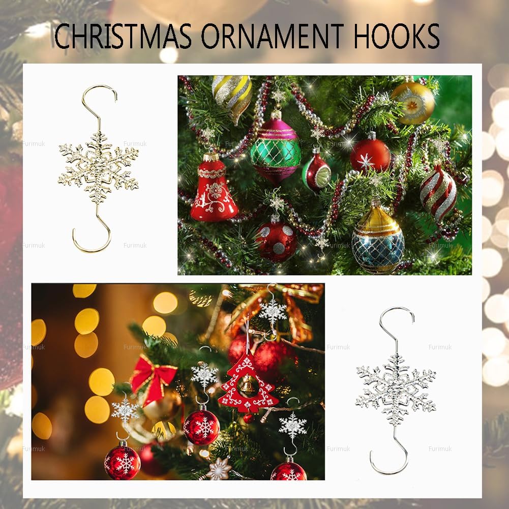 💥LAST DAY SALE 50% OFF💥Christmas S-Hooks with Snowflake(20pcs)