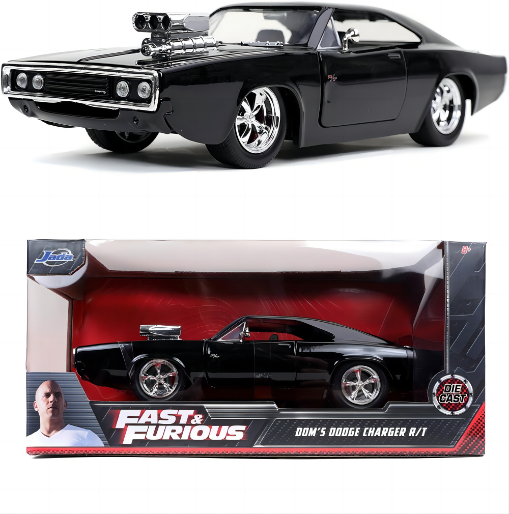 [Last day flash sale💥50% OFF] 1:24 Scale Die-Cast Vehicle - Dom's 1970 Dodge Charger R/T Metal Model Car