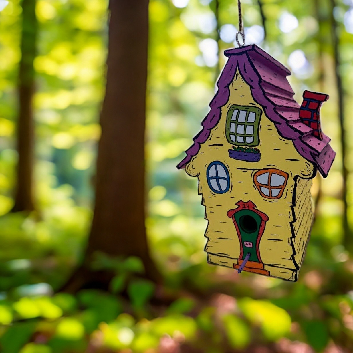 🔥Last 4 hours Sale: Save 60% - Artist Wooden Handmade Birdhouse (🔥BUY 2 FREE SHIPPING)