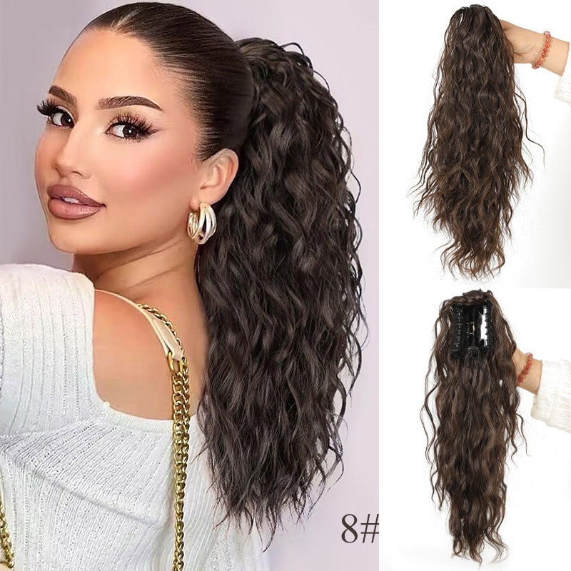 🎁Letzter Tag 49 % Rabatt🔥76cm gewellte, krauses Haarverlängerung mit Pferdeschwanz