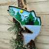 🎣Fish Shapes Christmas’s Scene Christmas Tree Ornament