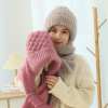 Integrated hand-woven Ear Protection Windproof hat scarf——cold-proof -30℃