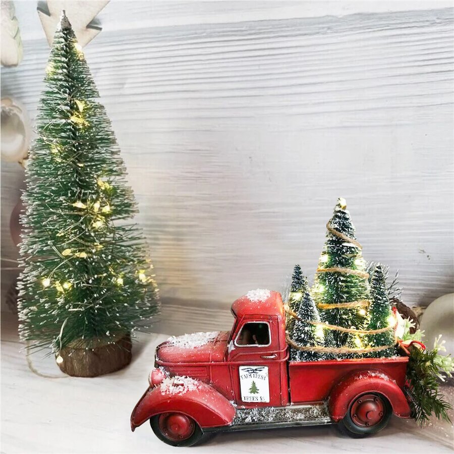 🎄🎅Christmas Presale - 49% OFF🚚🎄 Handmade Red Farm Truck Christmas Decor（ BUY 2 GET FREE SHIPPING)