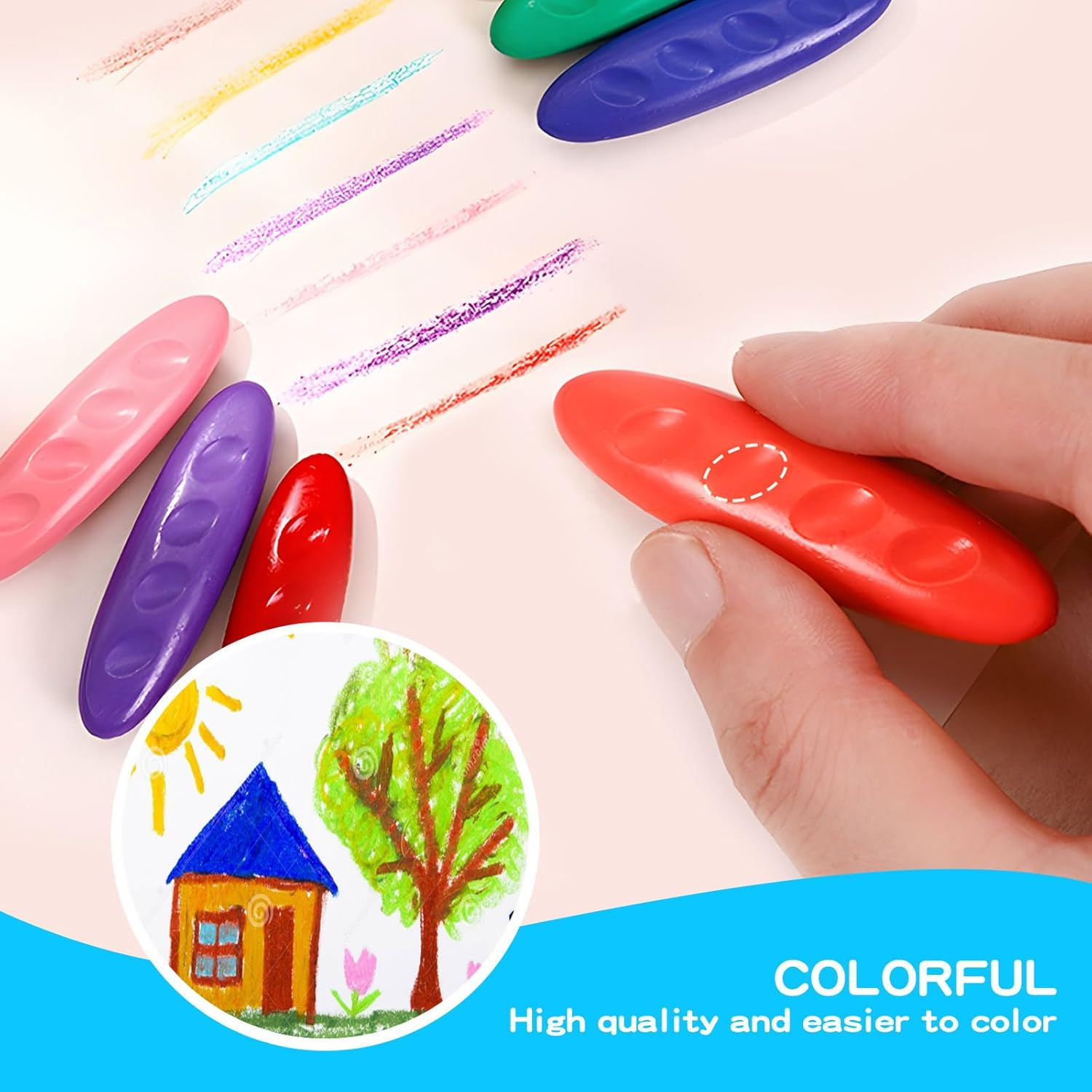 🎁TikTok Last Day Sale - 70% OFF🔥 Washable Jumbo Crayons for Kids - 12/24/36🎨 Colors Non-Toxic, Safe, and Fun Art Supplies