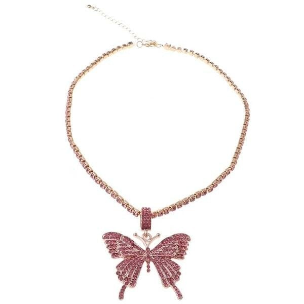 LAST DAY 50%OFF - BUTTERFLY CRYSTAL PENDANT NECKLACE